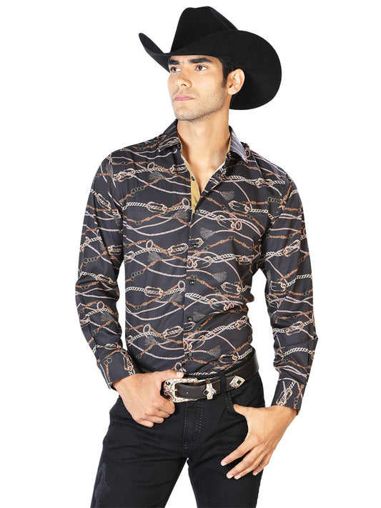 Black Gold Casual Long Sleeve Shirt 43545
