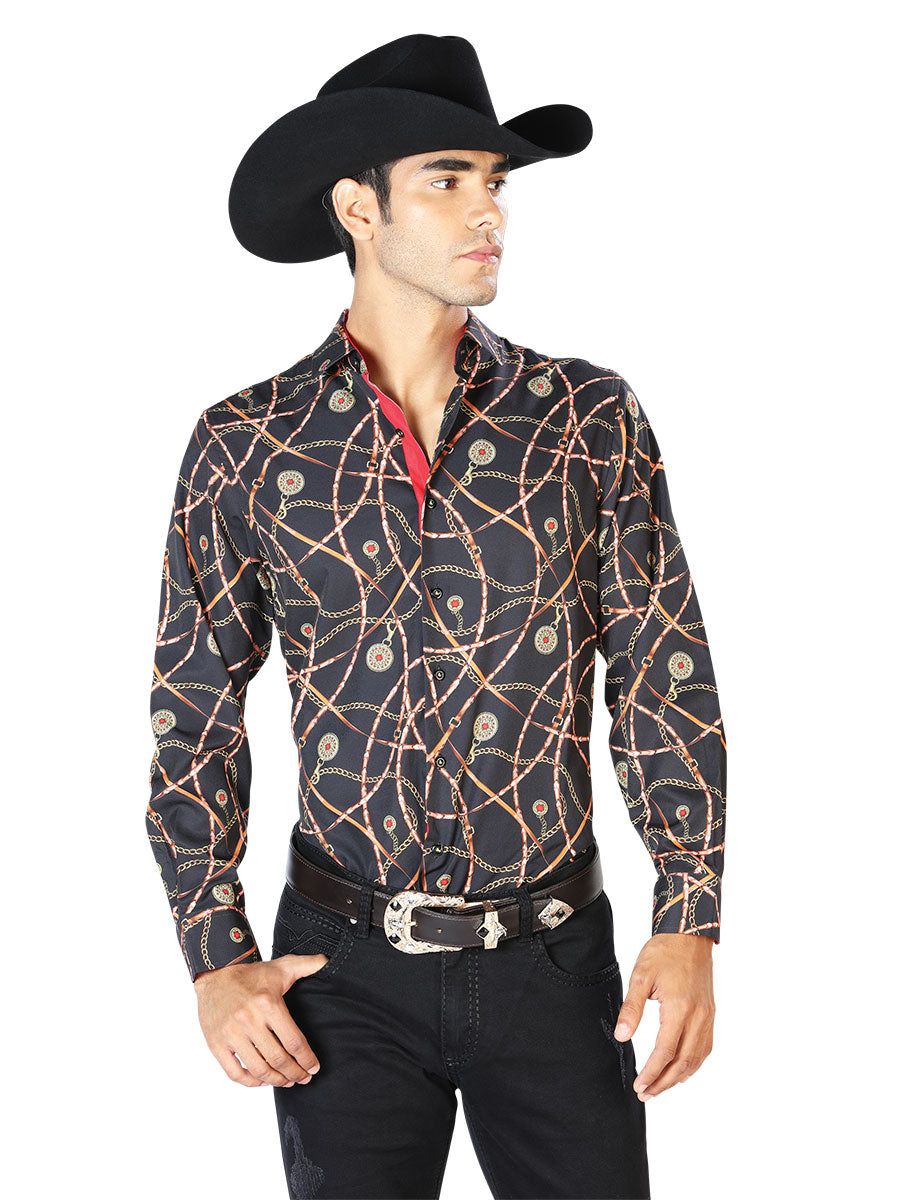 Black Gold Casual Long Sleeve Shirt 43547
