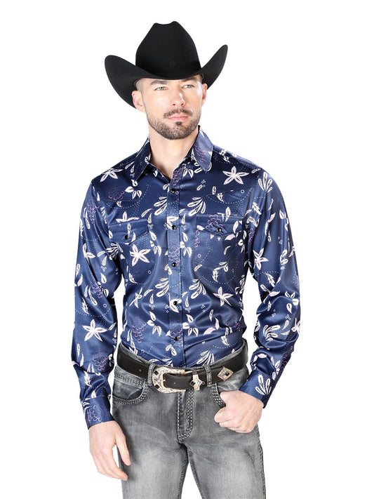 Blue  Casual Long Sleeve Shirt 43932