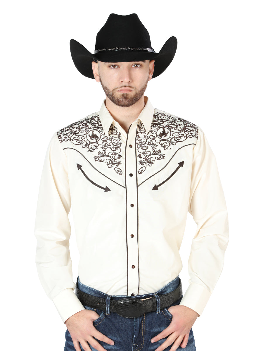 The Lord of the Skies Embroidery Shirt Beige/Black 44189