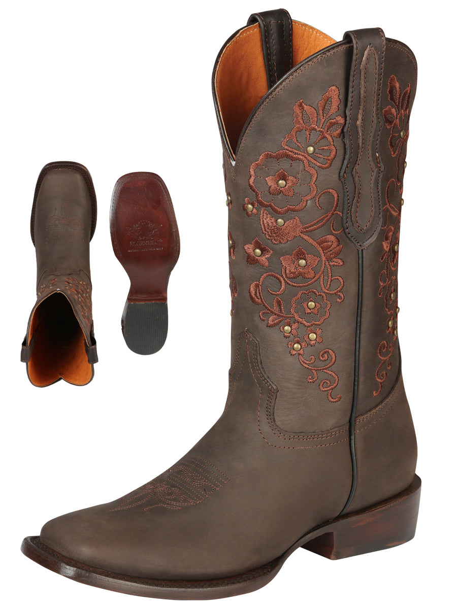 El General Women's Rodeo Boots Crazy Leather - Brown

 44847