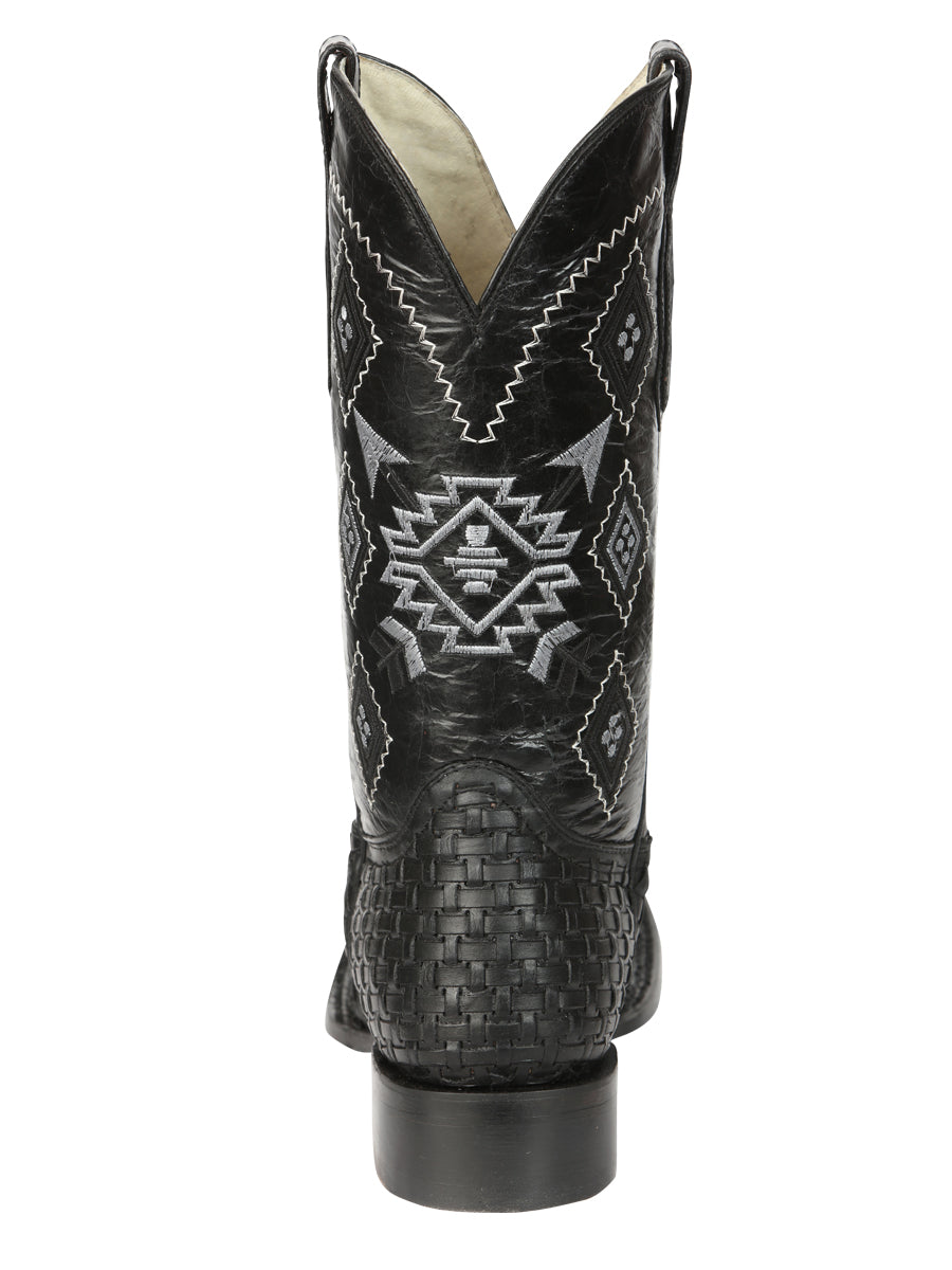 El General Men's Petatillo Crazy Black Rodeo Boots 44884