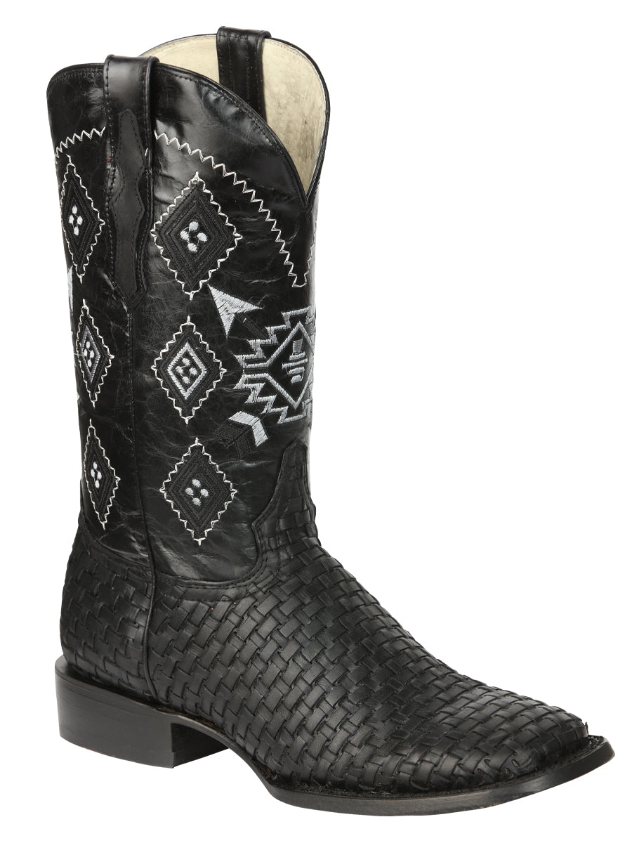 El General Men's Petatillo Crazy Black Rodeo Boots 44884