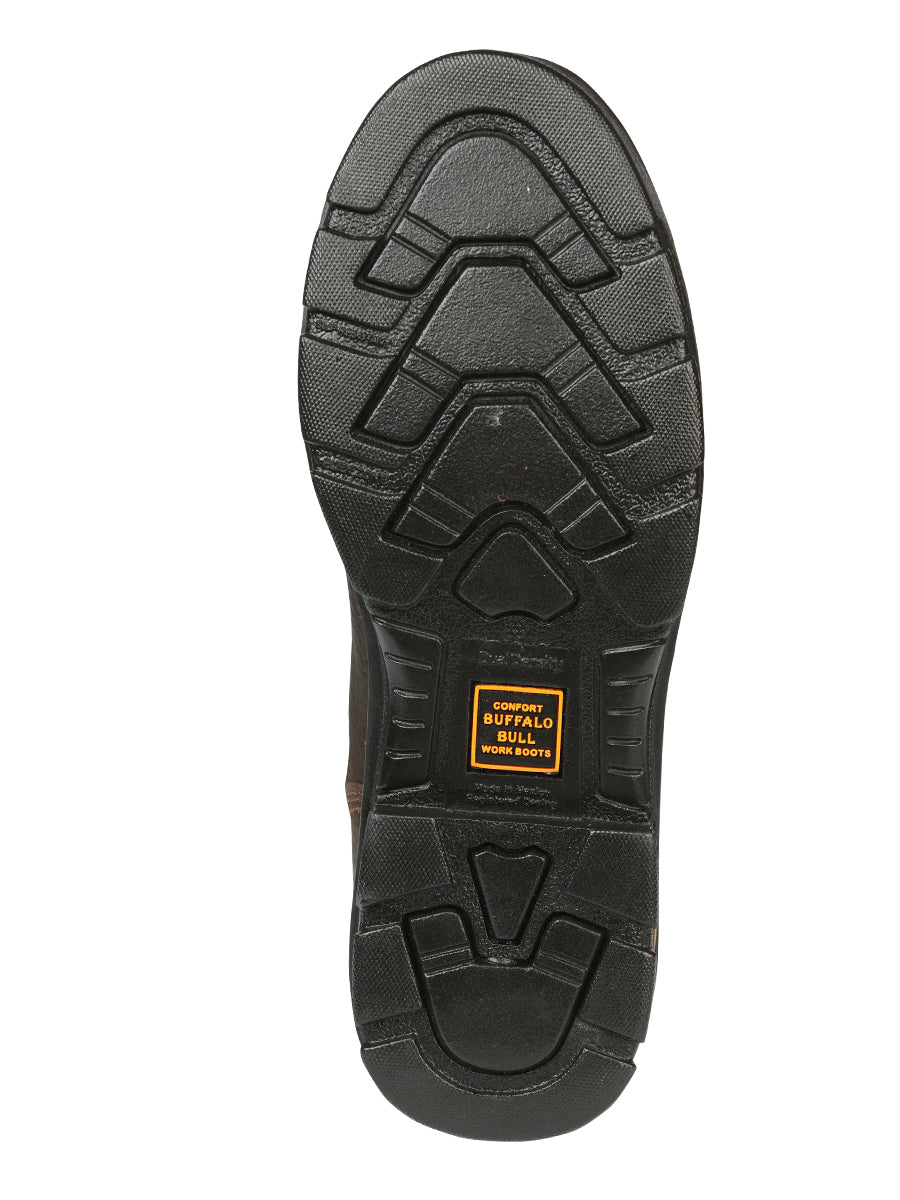 Buffalo &amp; Bull Men's Work Boots with Toe Cap Bovine Leather - Rino Moka 45260