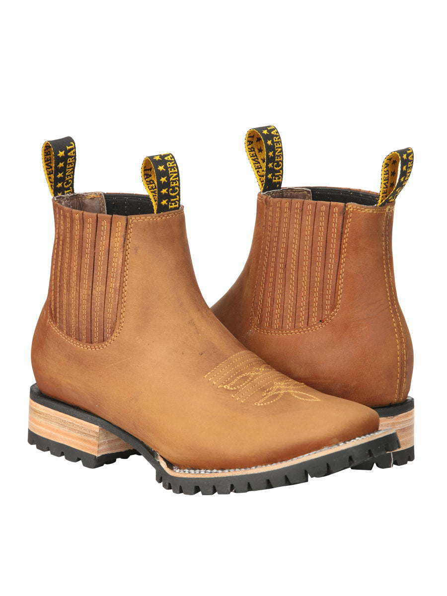 El General Men's Ankle Boots - Crazy Horse Papaya 45342