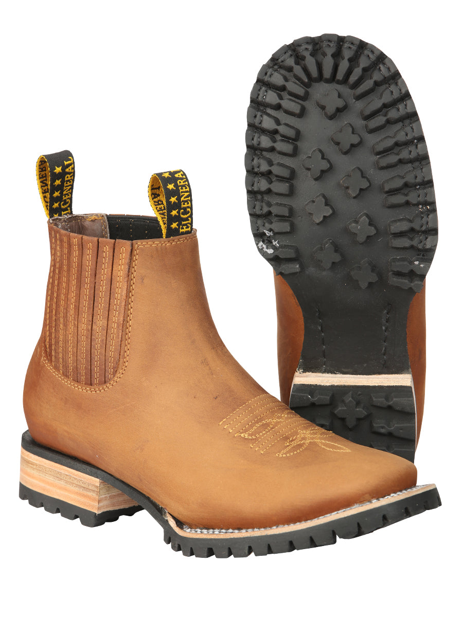 El General Men's Ankle Boots - Crazy Horse Papaya 45342