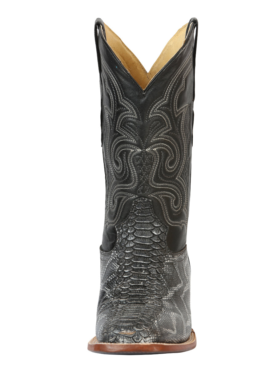 El General Men's Python Imitation Rodeo Boots - Gray 45432