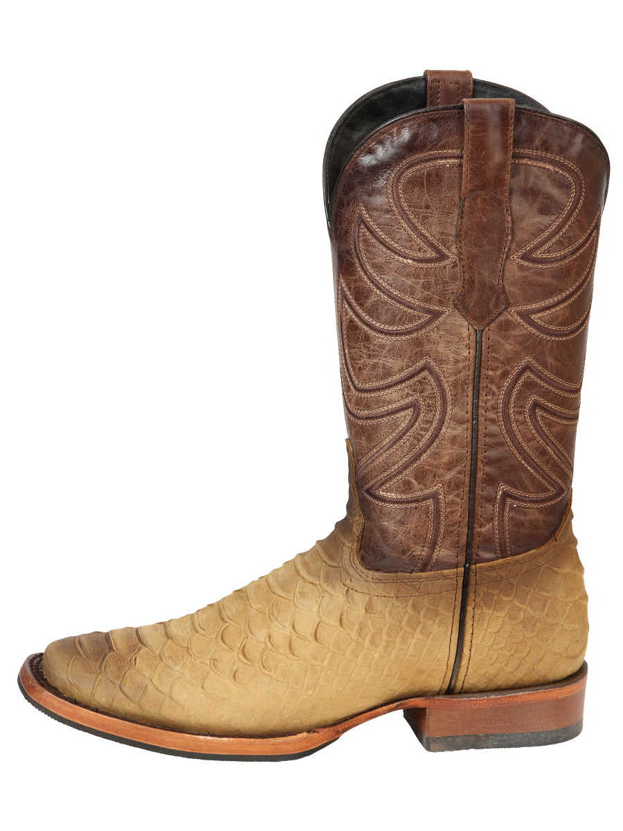 El General Men's Rodeo Boot Imitation Python - Honey 45563