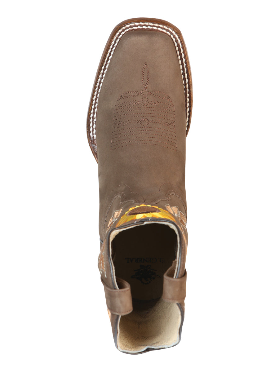 El General Womens Rodeo Boot - Nubuck Camel 51164