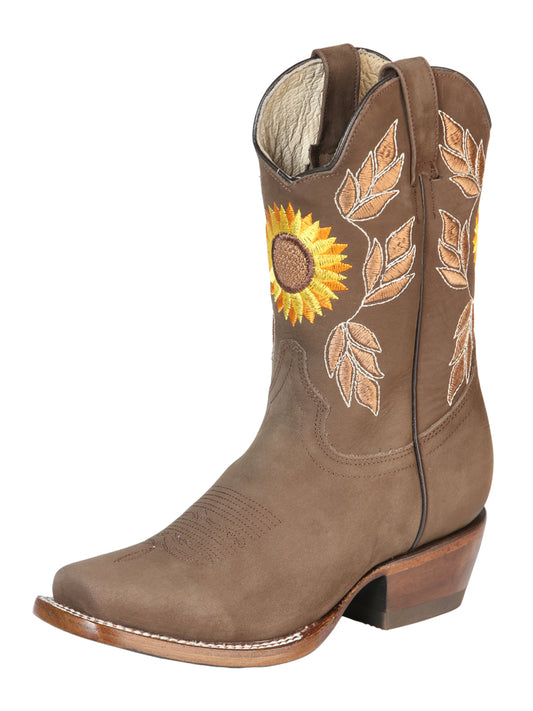 El General Womens Rodeo Boot - Nubuck Camel 51164