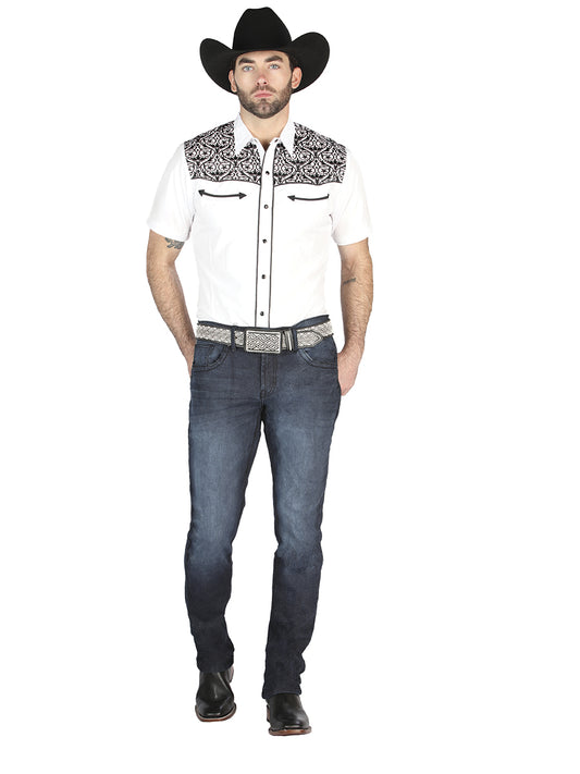 El Norteño Skinny Stretch Denim Pants In Dark Blue 126634