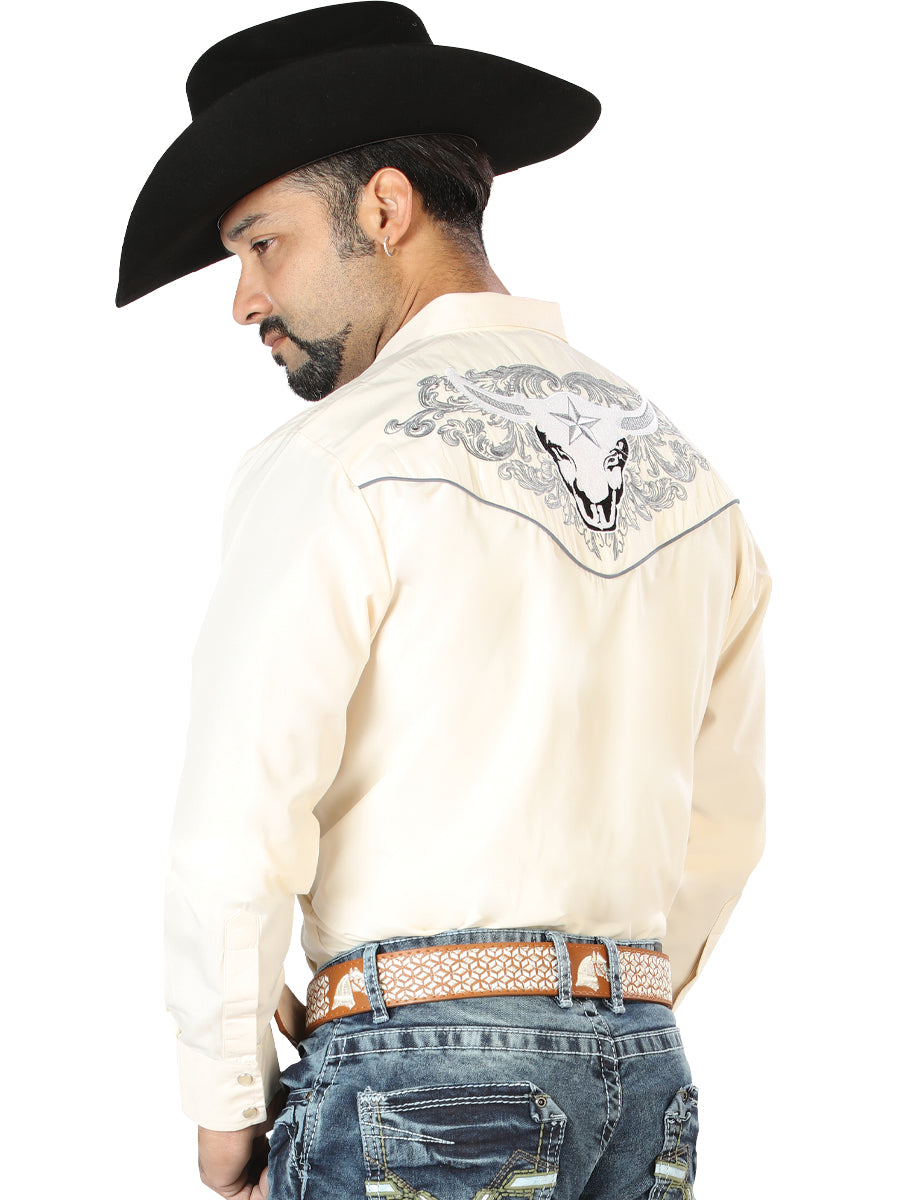 The Lord of the Skies Embroidery Shirt Beige/Gray 126679