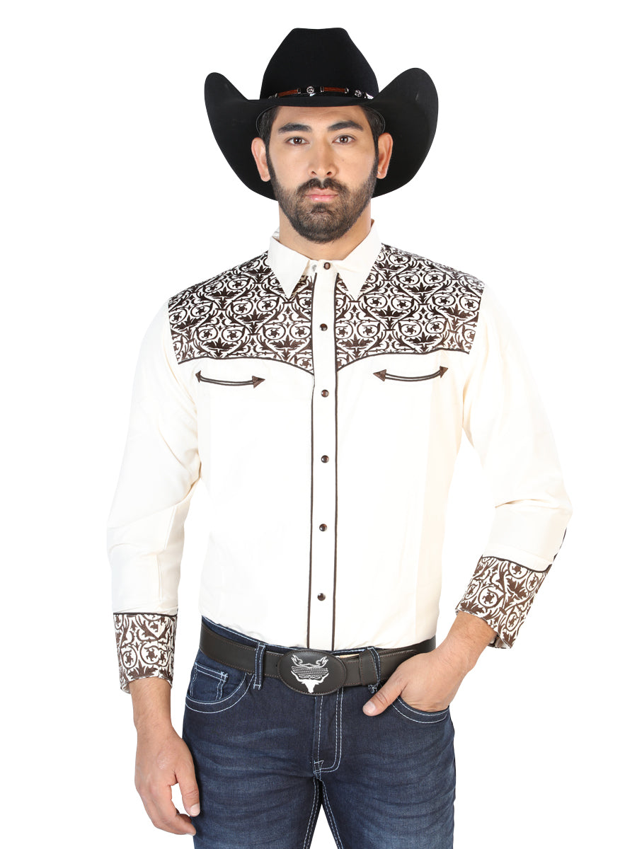 The Lord of the Skies Embroidery Shirt Beige/Gold 126706