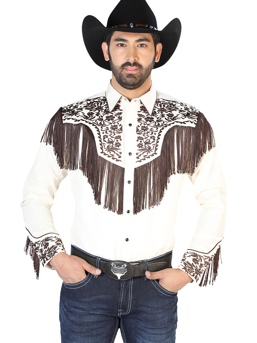 The Lord of the Skies Embroidery Shirt Beige/Brown 126710