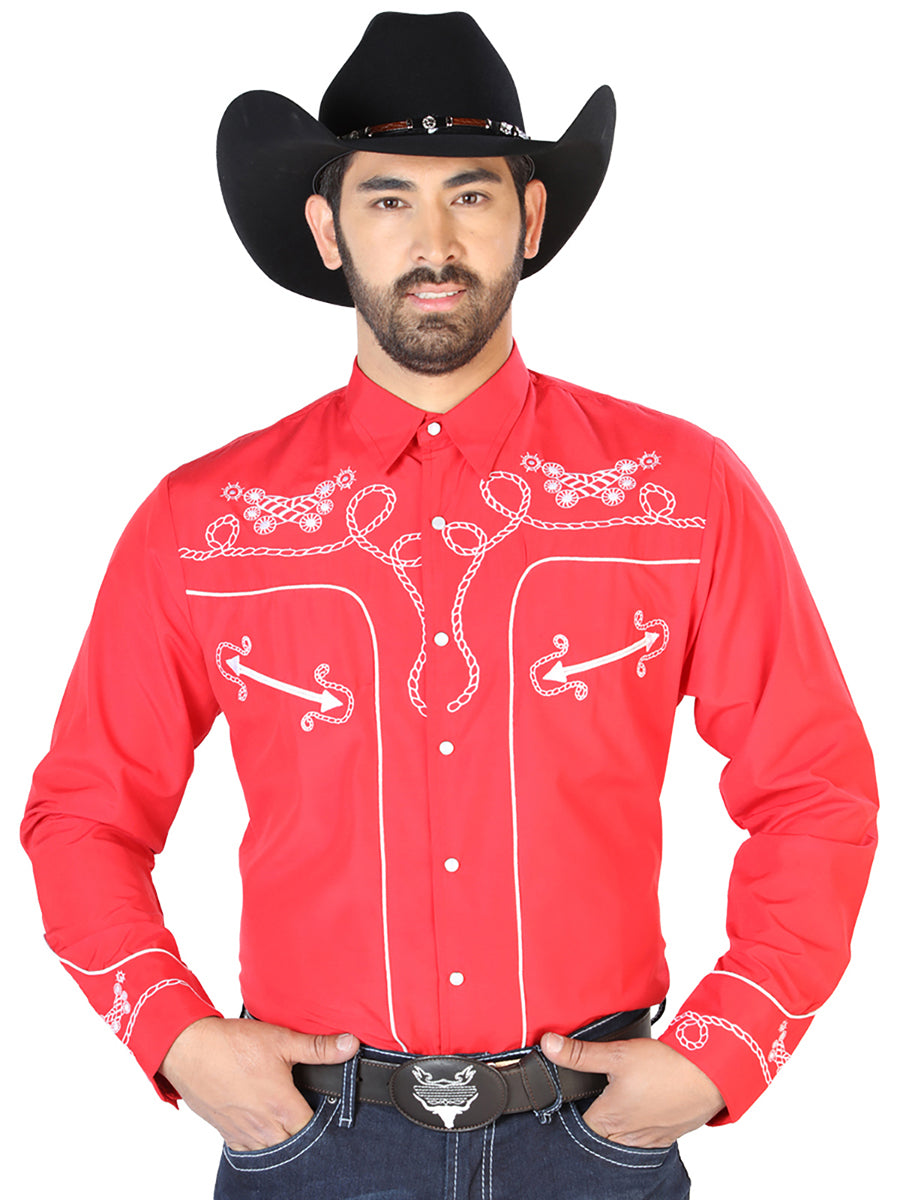 The Lord of the Skies Embroidery Shirt Red/White 126719