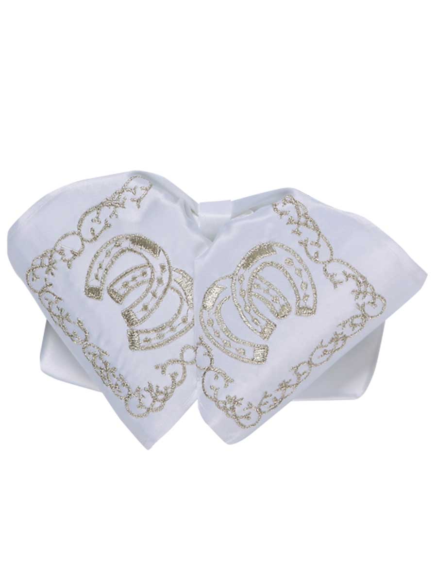 Adult
 Mexican Charro Bow Tie 100% Polyester White/Silver 600120