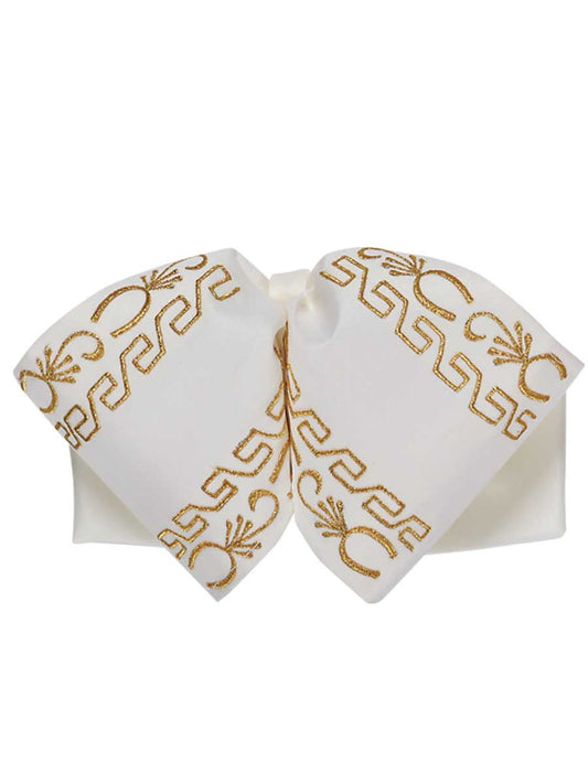 Adult
 Mexican Charro Bow Tie 100% Polyester Ivory/Gold 600136