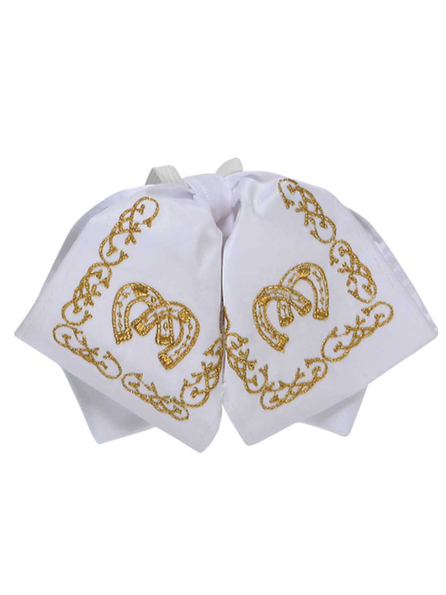 Kids
 Mexican Charro Bow Tie 100% Polyester White/Gold 600143