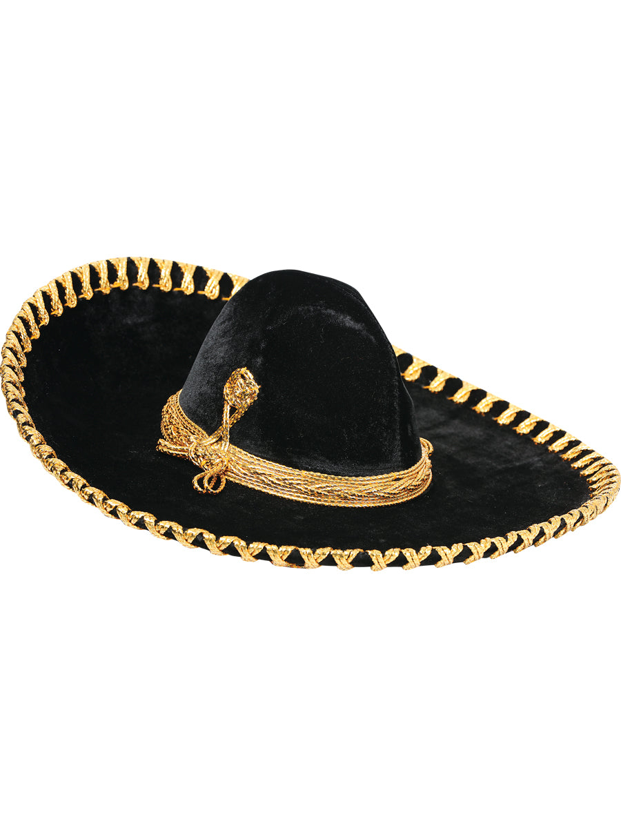 Kids
 Mexican Charro Hat Velvet Black/Gold 600318