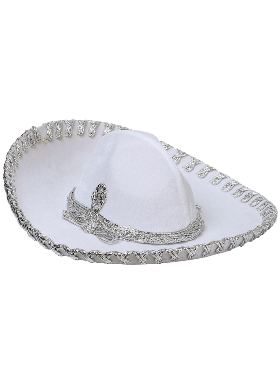 Kids
 Mexican Charro Hat Velvet White/Silver 600320
