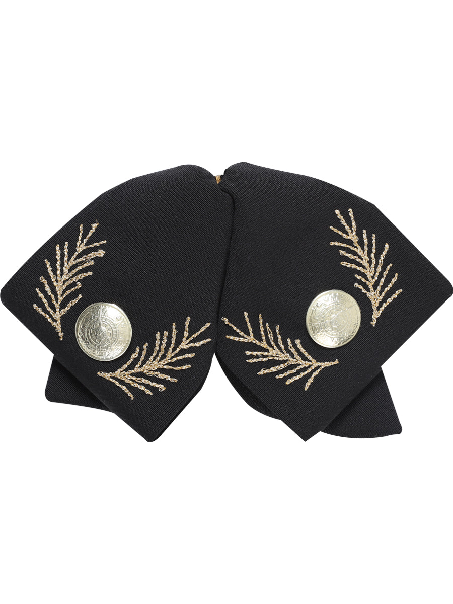 Adult
 Mexican Charro Bow Tie 100% Polyester Black/Gold 601107