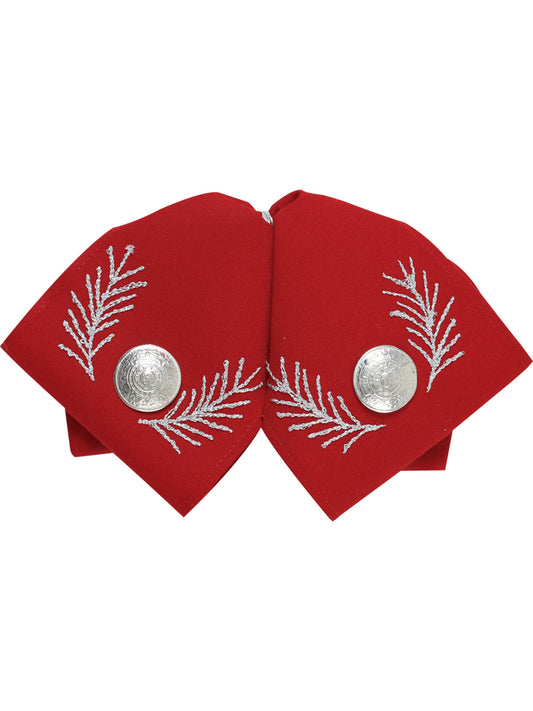 Adult
 Mexican Charro Bow Tie 100% Polyester Red/Silver 601109