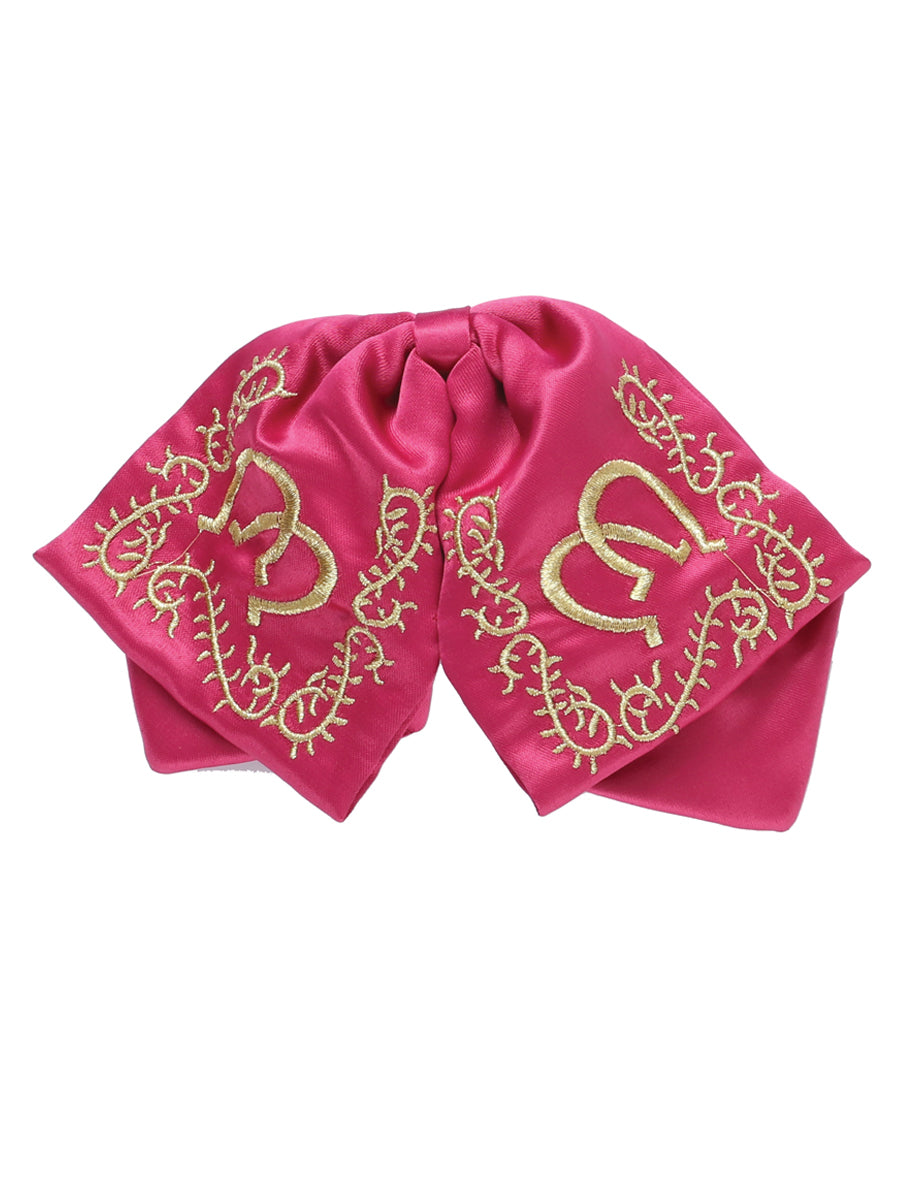 Kids
 Mexican Charro Bow Tie 100% Polyester Fuchsia/Gold 601762