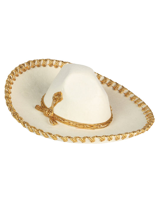 Kids
 Mexican Charro Hat Velvet Ivory/Gold 602530