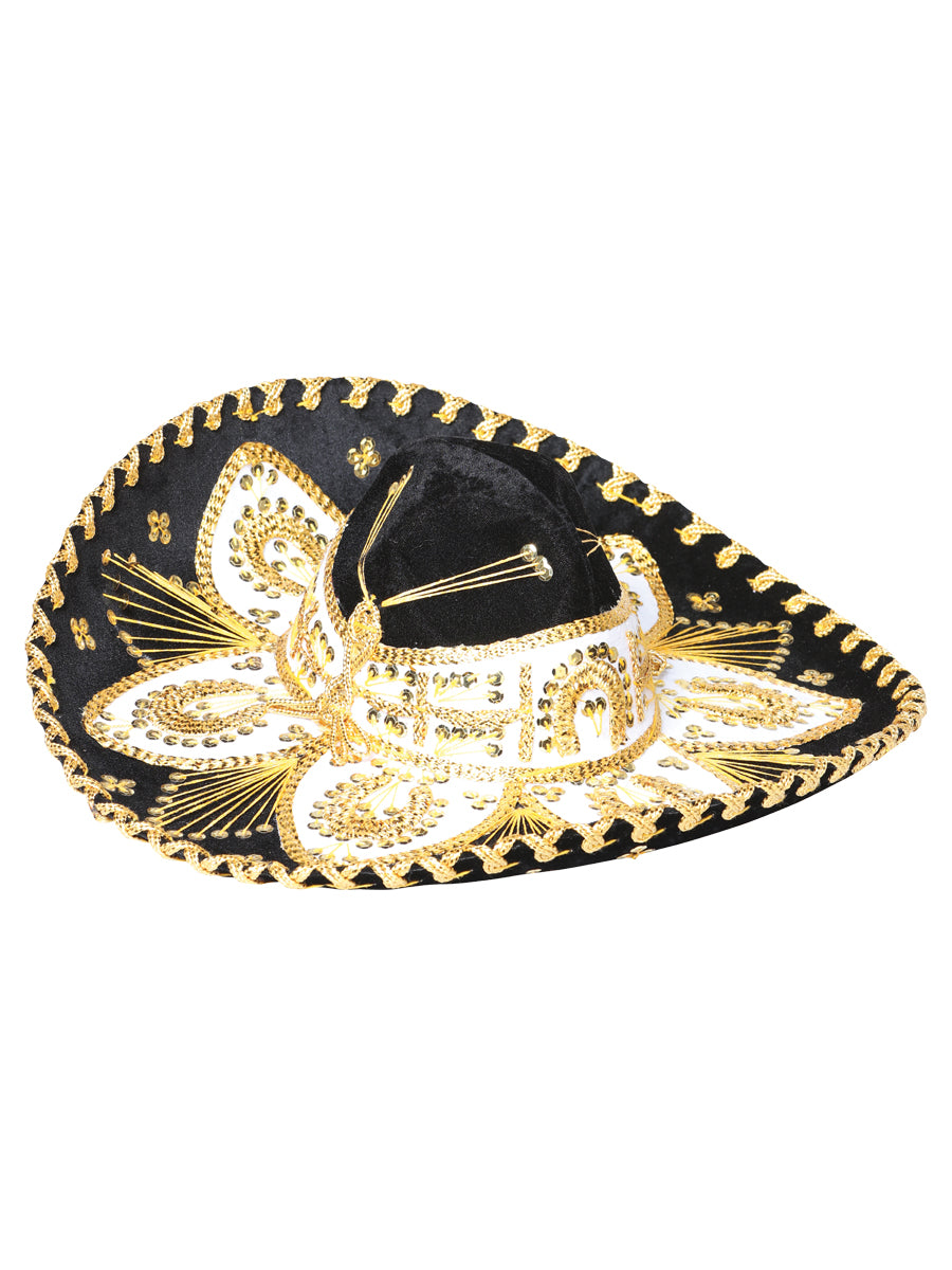 Youth
 Mexican Charro Hat Velvet Black/Gold 602533