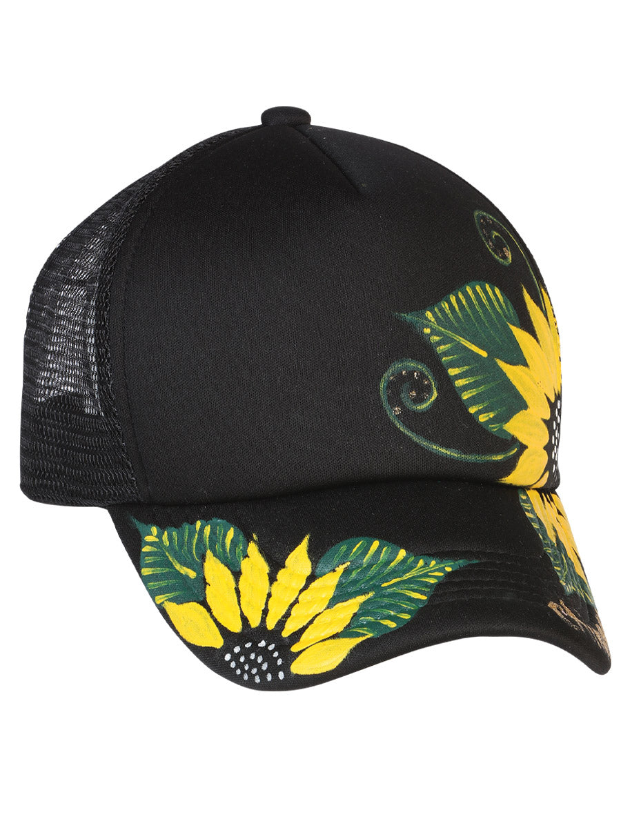 Artisanal Hand Painted Cap 60% Polyester, 40% Nylon Black 602671